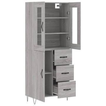 Highboard Grey Sonoma - Stylish Storage Solution | HipoMarket