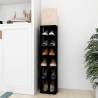 Shoe Cabinet Black 27.5x27x102 cm Engineered Wood Colour black Quantity in Package 1 Number of Number of shelves 