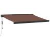 Automatic Retractable Awning Brown 350x250 cm - UV Protection