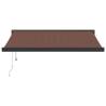 Automatic Retractable Awning Brown 350x250 cm - UV Protection