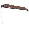 Automatic Retractable Awning Brown 350x250 cm - UV Protection