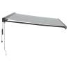 Retractable Awning Anthracite & White 4.5x3m | Outdoor Shade