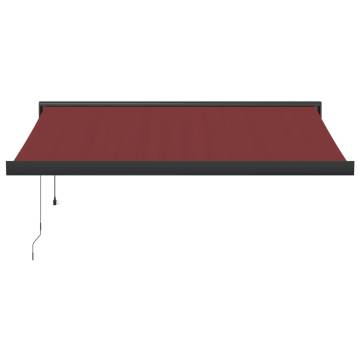 Automatic Retractable Awning Burgundy 350x250 cm - Hipomarket