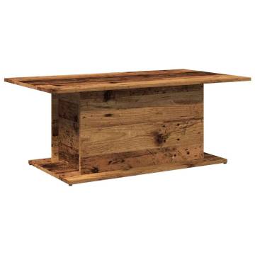 Coffee Table Old Wood - Durable Engineered Wood, 102x55.5cm