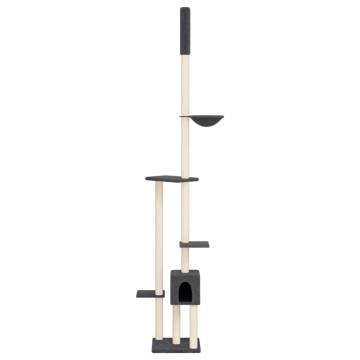 Floor to Ceiling Cat Tree - Dark Grey (258.5-284.5 cm)