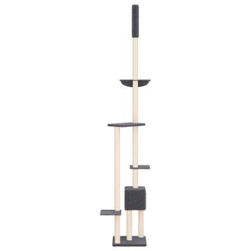 Floor to Ceiling Cat Tree - Dark Grey (258.5-284.5 cm)