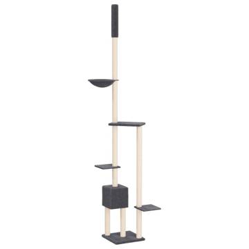 Floor to Ceiling Cat Tree - Dark Grey (258.5-284.5 cm)