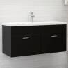  Sink Cabinet with Built-in Basin Black Engineered Wood Colour black Size 100 x 38.5 x 46 cm Quantity in Package 1 Model without faucet 