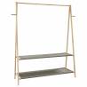  Clothes Rack with Shelves 132x45.5x150.5 cm Bamboo Size 132 cm Quantity in Package 1 Model without wheels Material fabric 