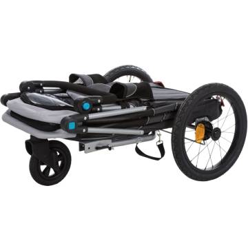 TRIXIE Dog Bicycle Trailer M Grey | Enjoy Cycling with Your Pet