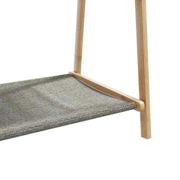 Bamboo Clothes Rack with Shelves - 132x45.5x150.5 cm