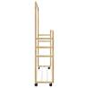 Bamboo Clothes Rack with Shelves & Wheels - 90x35x155 cm