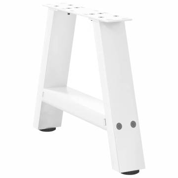 A-Shaped Coffee Table Legs - 2 pcs White 40x(30-31) cm Steel