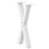 X-Shaped Coffee Table Legs - White Steel (2 pcs) | HipoMarket