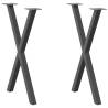  Dining Table Legs X-Shaped 2 pcs Anthracite 60x(72-73) cm Steel Colour anthracite Size 57 x (72-73) cm (40 mm) Quantity in Package 2 Number of 1 