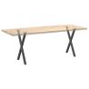 X-Shaped Dining Table Legs - Anthracite Steel | Hipomarket UK