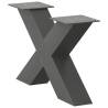 X-Shaped Coffee Table Legs - Anthracite Steel (60x30-31cm)