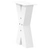 X-Shaped Coffee Table Legs - 2 pcs White Steel - 28x(42-43) cm