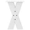 X-Shaped Coffee Table Legs - 2 pcs White Steel - 28x(42-43) cm