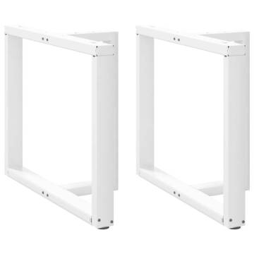 T-Shaped Dining Table Legs - White Steel - 2 pcs | HipoMarket