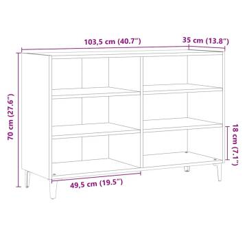 Stylish Sideboard Old Wood - 103.5x35x70 cm Engineered Wood