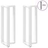 Bar Table Legs T-Shaped 2 pcs White Steel - Durable & Stylish