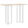 Bar Table Legs T-Shaped 2 pcs White Steel - Durable & Stylish