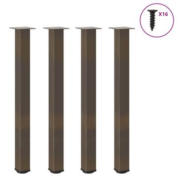 Coffee Table Legs 4 pcs Natural Steel - Customizable & Modern