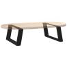 U-Shaped Coffee Table Legs in Black - 60x(30-31) cm Steel