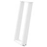 U-Shaped Console Table Legs - White Steel - 38x(72-73)cm