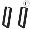 Dining Table Legs U-Shaped 2 pcs Black 60x(72-73) cm Steel Colour black Size 60 x (72-73) cm Quantity in Package 1 Number of 