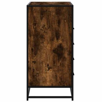 Stylish Drawer Cabinet in Smoked Oak - 70x41x83.5 cm