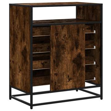 Stylish Drawer Cabinet in Smoked Oak - 70x41x83.5 cm