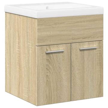 2 Piece Bathroom Furniture Set - Sonoma Oak Engineered Wood