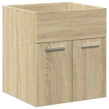 2 Piece Bathroom Furniture Set - Sonoma Oak Engineered Wood