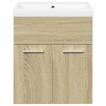 2 Piece Bathroom Furniture Set - Sonoma Oak Engineered Wood