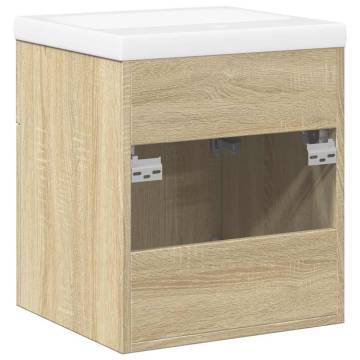 2 Piece Bathroom Furniture Set - Sonoma Oak Engineered Wood