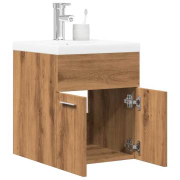 2 Piece Bathroom Furniture Set - Artisan Oak - Hipomarket UK