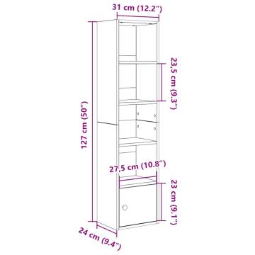 Bookcase Artisan Oak - Stylish Storage Solution | HipoMarket