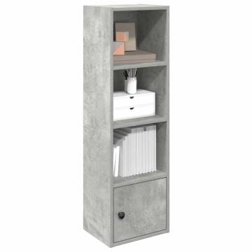 Stylish Concrete Grey Bookcase - 31x24x102 cm | HipoMarket