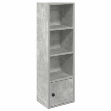 Stylish Concrete Grey Bookcase - 31x24x102 cm | HipoMarket