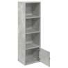 Stylish Concrete Grey Bookcase - 31x24x102 cm | HipoMarket