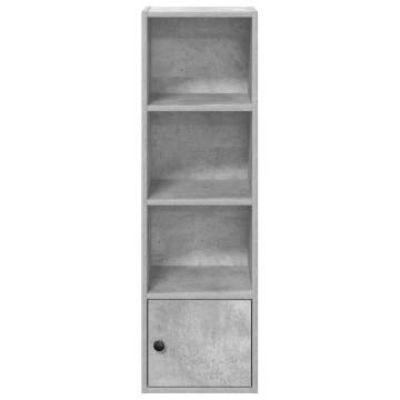 Stylish Concrete Grey Bookcase - 31x24x102 cm | HipoMarket