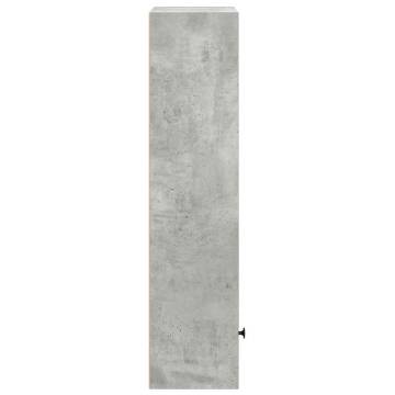 Stylish Concrete Grey Bookcase - 31x24x102 cm | HipoMarket