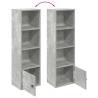 Stylish Concrete Grey Bookcase - 31x24x102 cm | HipoMarket