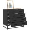  Drawer Cabinet Black 70x41x70 cm Engineered Wood Colour black Quantity in Package 1 