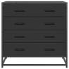 Stylish Black Drawer Cabinet 70x41x70 cm - Durable & Elegant