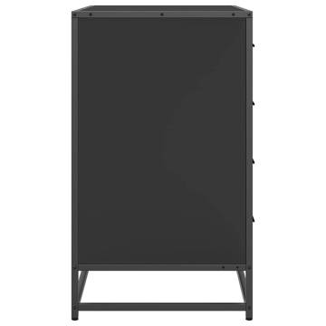 Stylish Black Drawer Cabinet 70x41x70 cm - Durable & Elegant