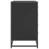 Stylish Black Drawer Cabinet 70x41x70 cm - Durable & Elegant