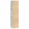 Stylish Concrete Grey Bookcase - 31x24x127 cm Engineered Wood